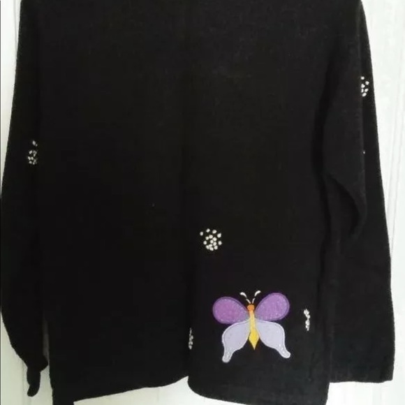 Quacker Factory Butterflies R Free 2 Fly sweater - Picture 4 of 8
